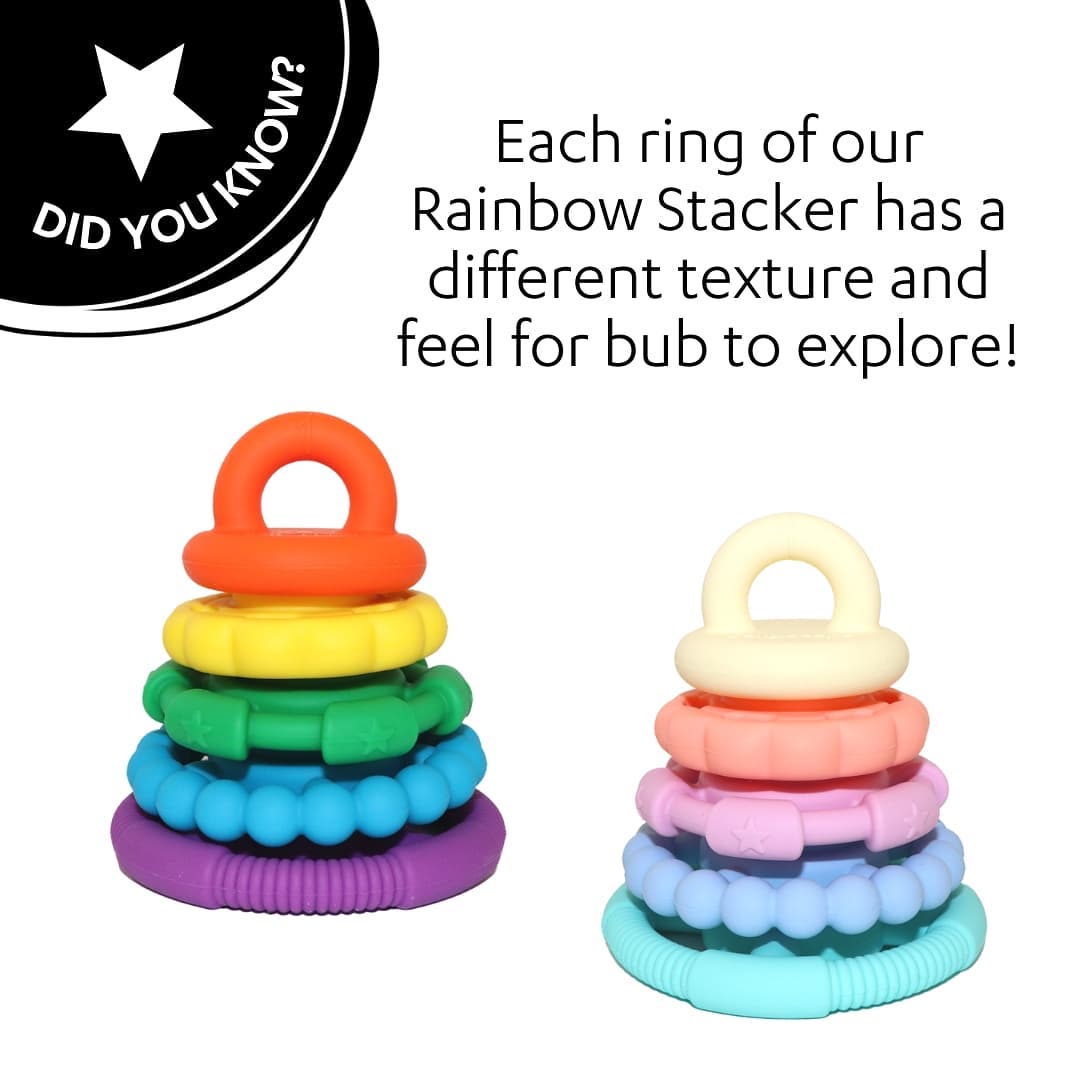 JELLYSTONE DESIGNS STACKER AND TEETHER TOY - RAINBOW