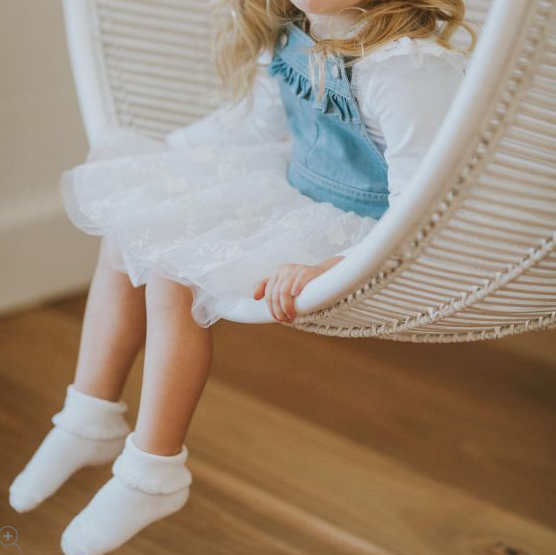 MINIHAHA DROP NEEDLE SOCKS - CLOUD