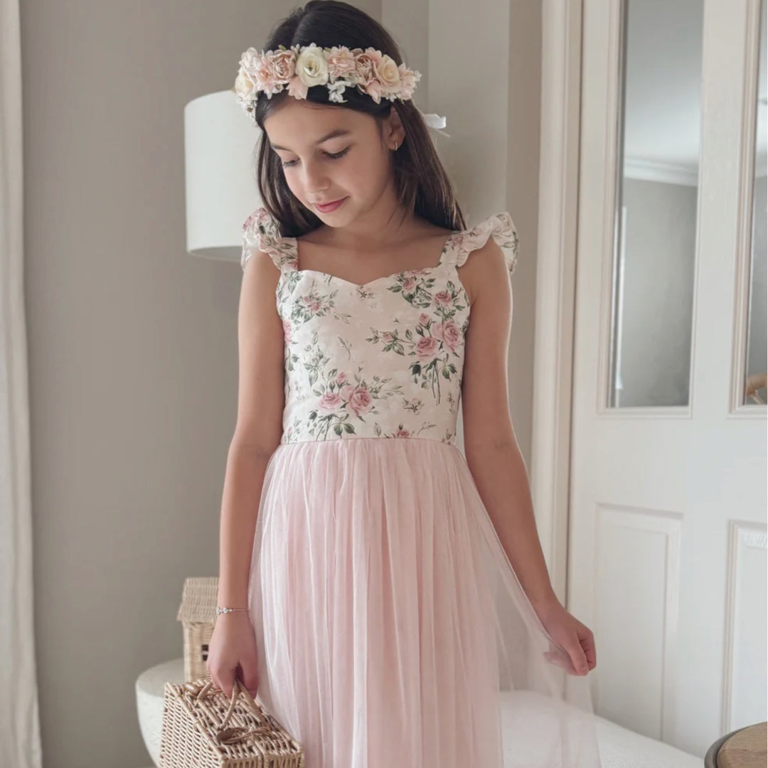 A LITTLE LACEY TILLY GIRLS PASTAL FLOWER CROWN