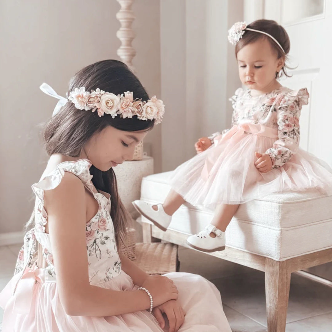 A LITTLE LACEY TILLY GIRLS PASTAL FLOWER CROWN