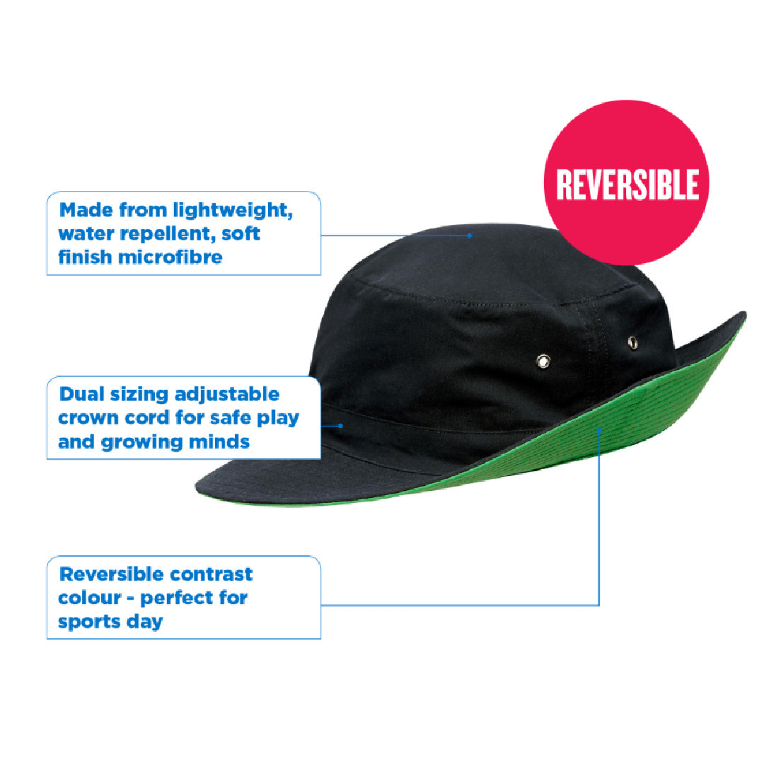 ALLIGATOR CREEK STATE SCHOOL REVERSIBLE HOUSE HAT - REDBACKS