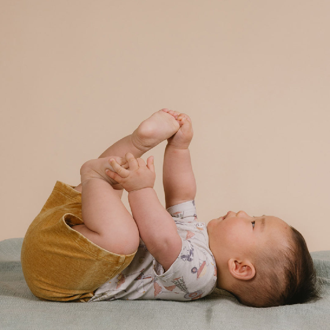 BEBE BOYS MUSTARD SHORTS