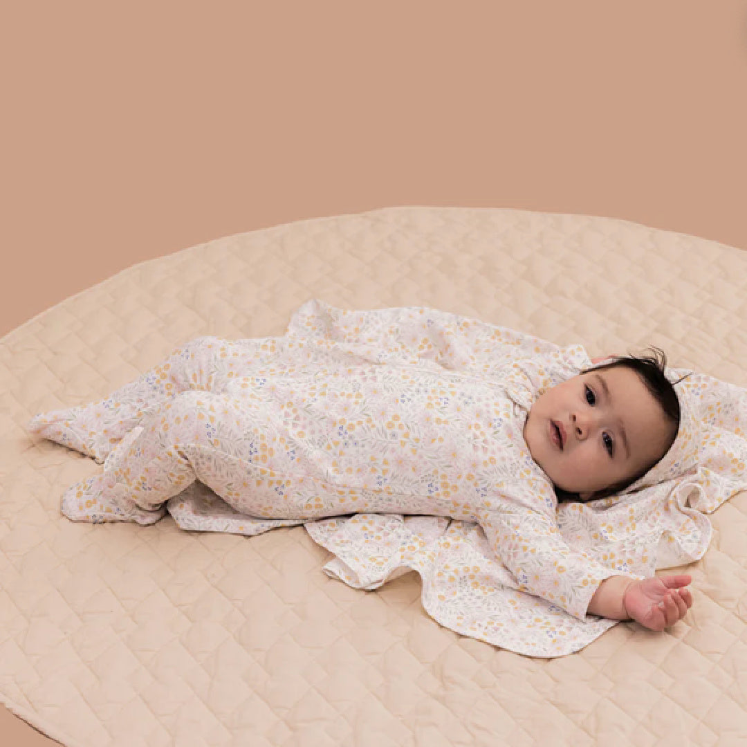 BEBE WHITE LABEL SUNDAY ORGANIC LS ZIP ROMPER