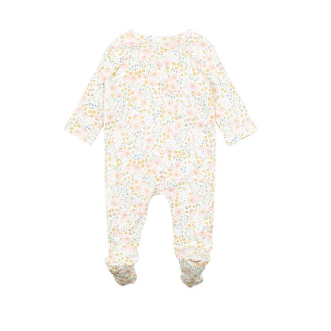 BEBE WHITE LABEL SUNDAY ORGANIC LS ZIP ROMPER