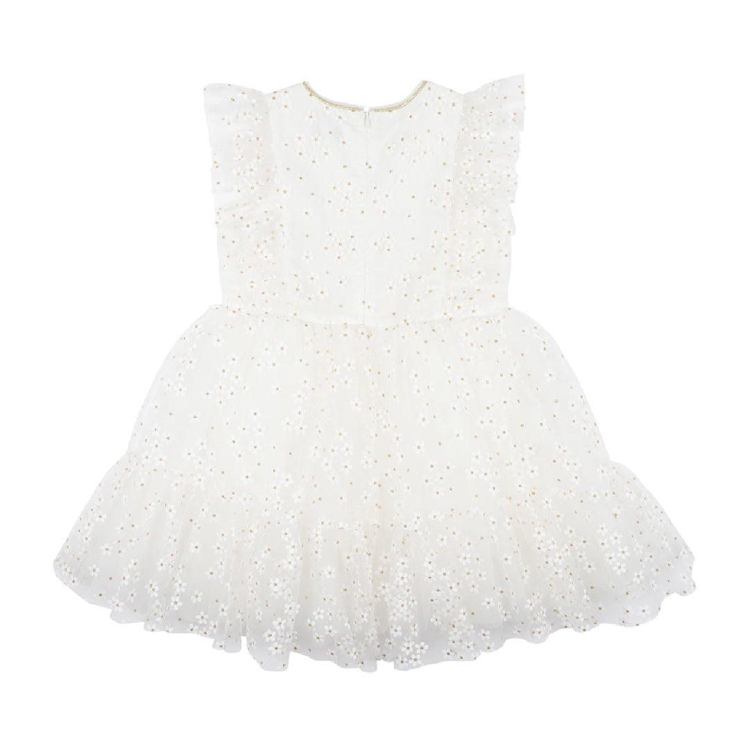 BEBE DAISY GLITTER DRESS
