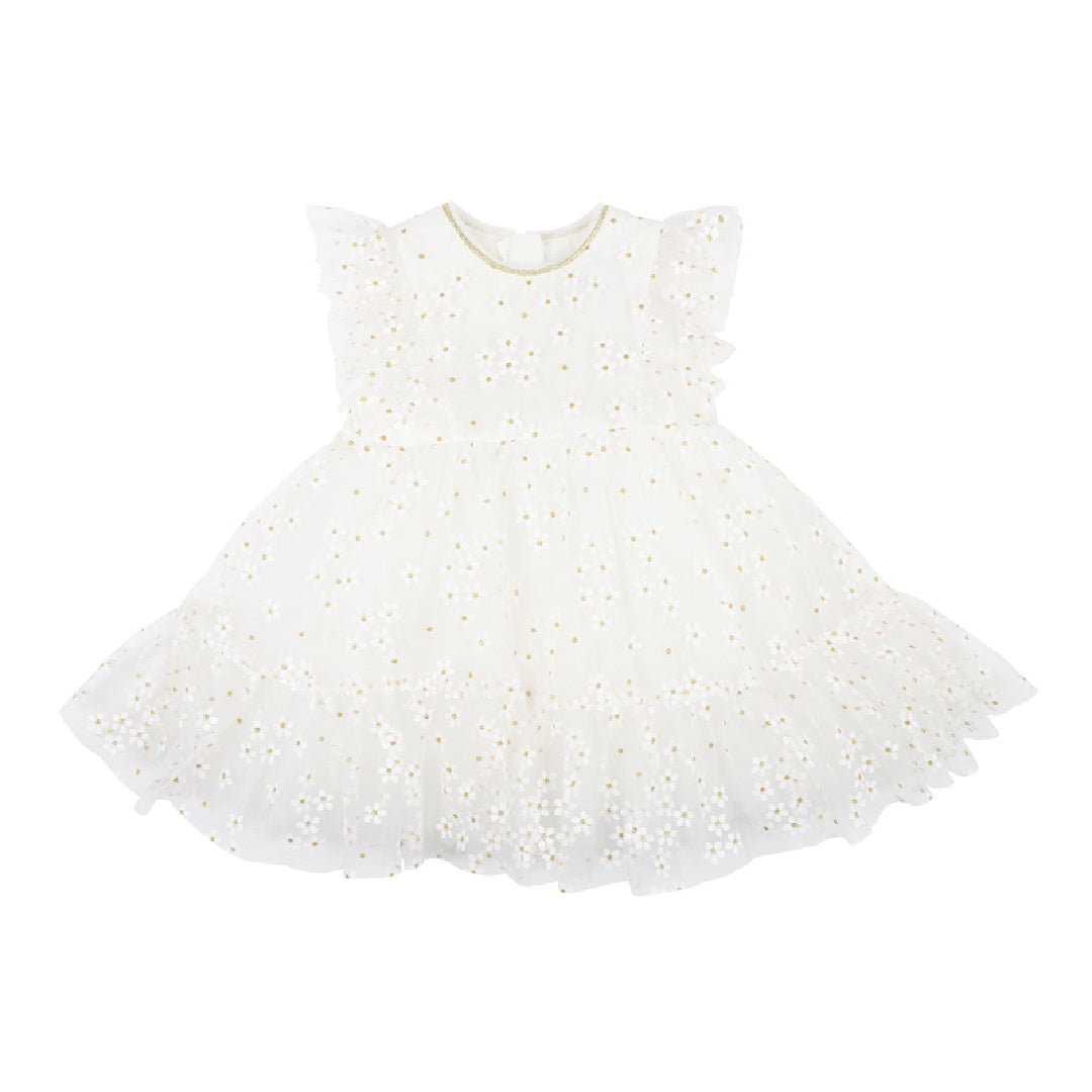 BEBE BABY GIRL DAISY GLITTER DRESS
