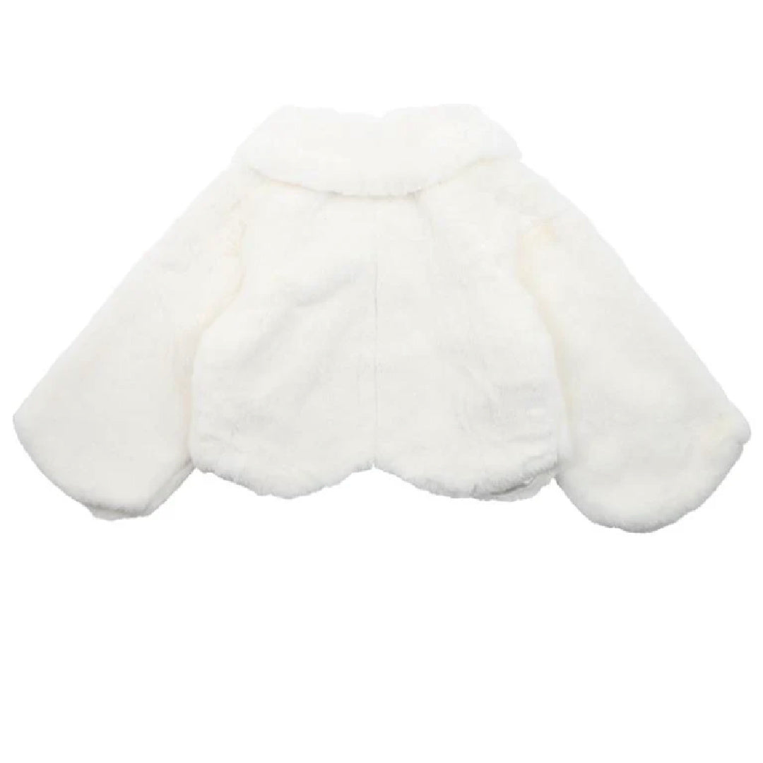 BEBE PETAL FAUX FUR JACKET