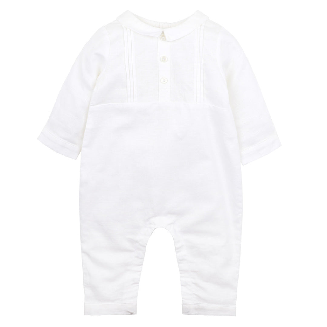 BEBE LIAM LINEN BLEND ROMPER