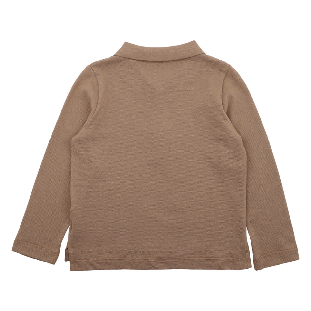 BEBE LIAM L/S POLO - CARAMEL