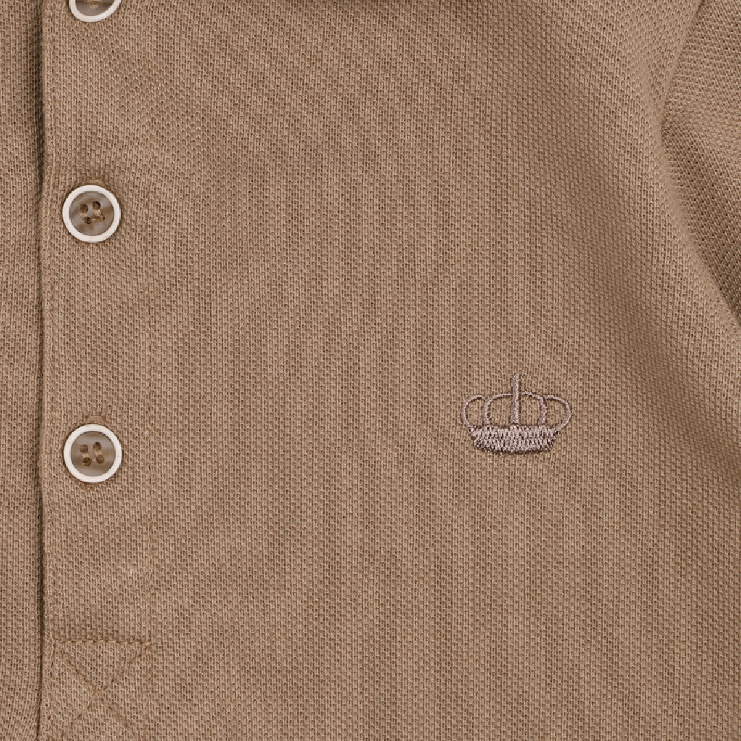 BEBE LIAM L/S POLO - CARAMEL