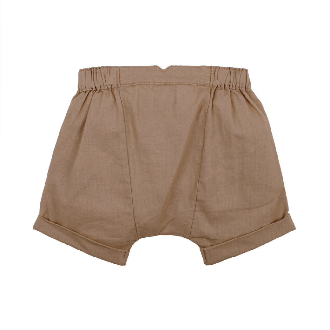 BEBE BABY BOY MOCHA LINEN BLEND BABY SHORTS