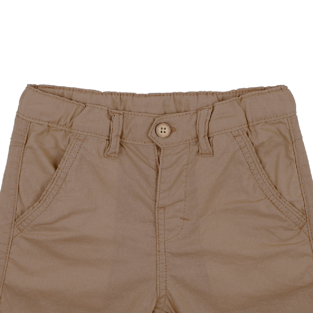 BEBE BOYS MOCHA LINEN BLEND PANTS