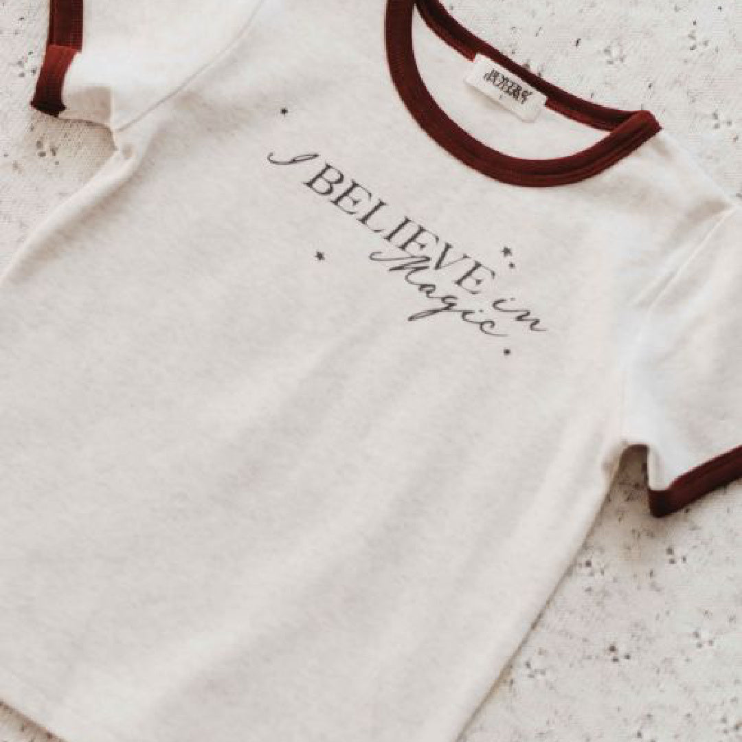 BENCER & HAZELNUT 'I BELIEVE IN MAGIC' BODYSUIT / TEE