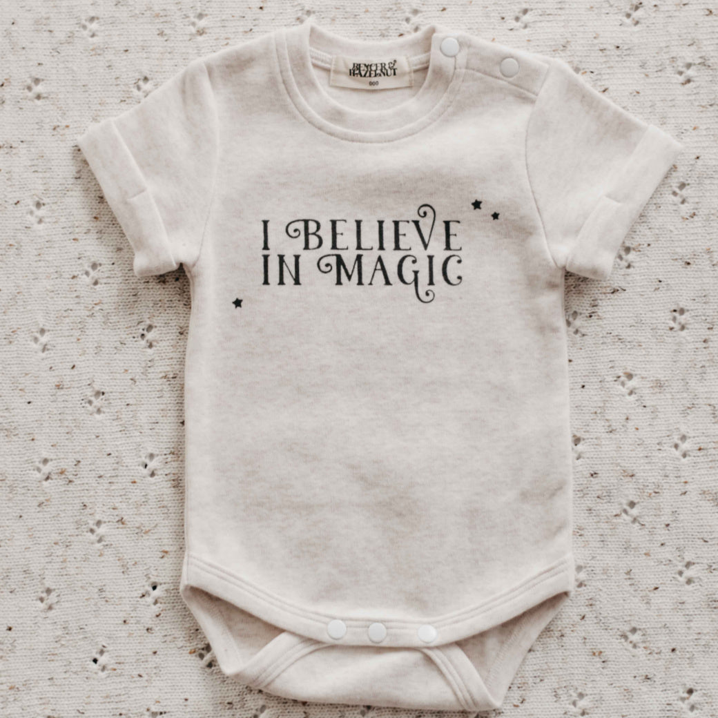 BENCER & HAZELNUT 'I BELIEVE IN MAGIC' BODYSUIT / TEE