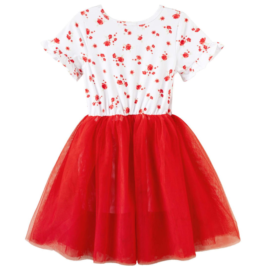 DESIGNER KIDZ ALYSSA FLORAL S/S TUTU DRESS