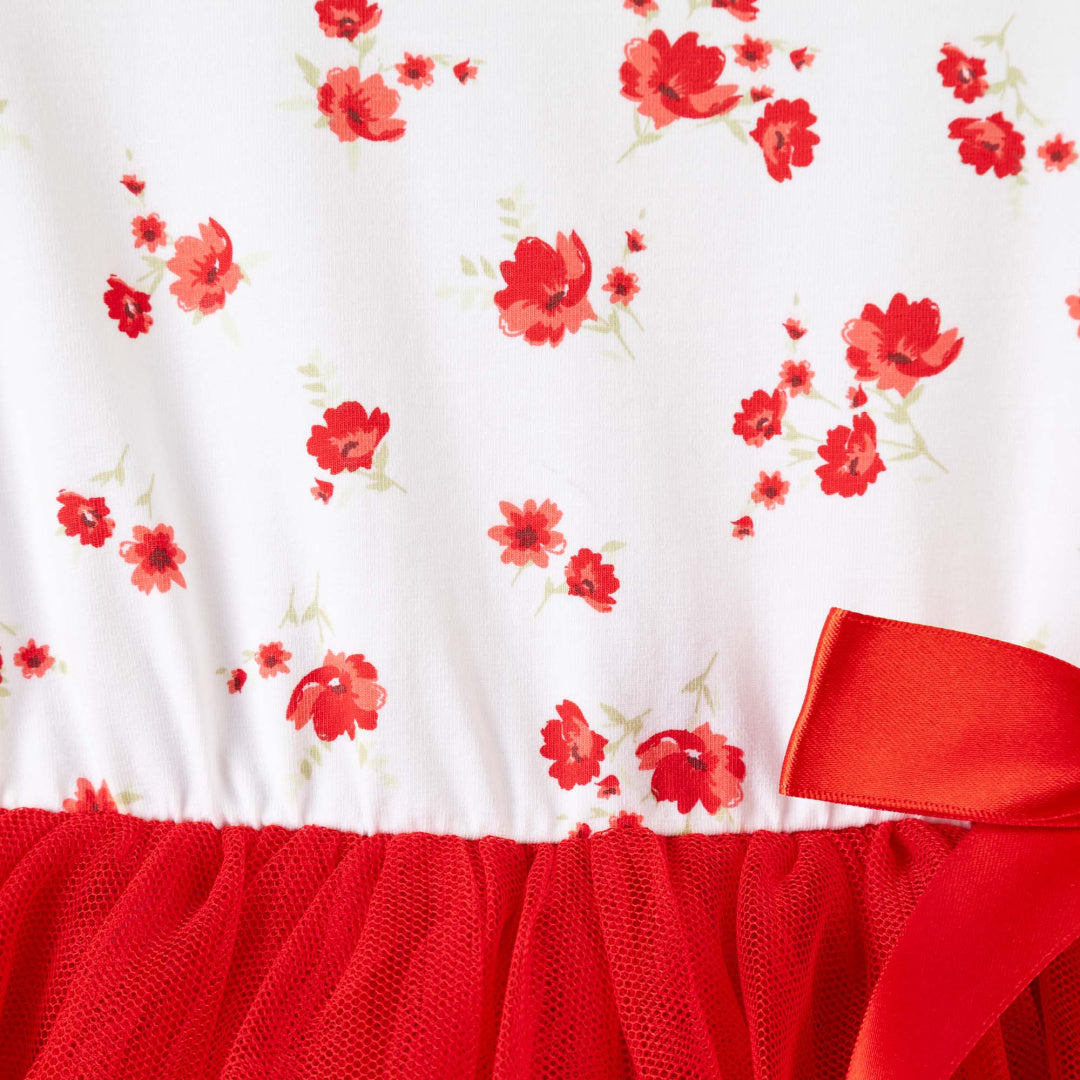 DESIGNER KIDZ ALYSSA FLORAL S/S TUTU ROMPER