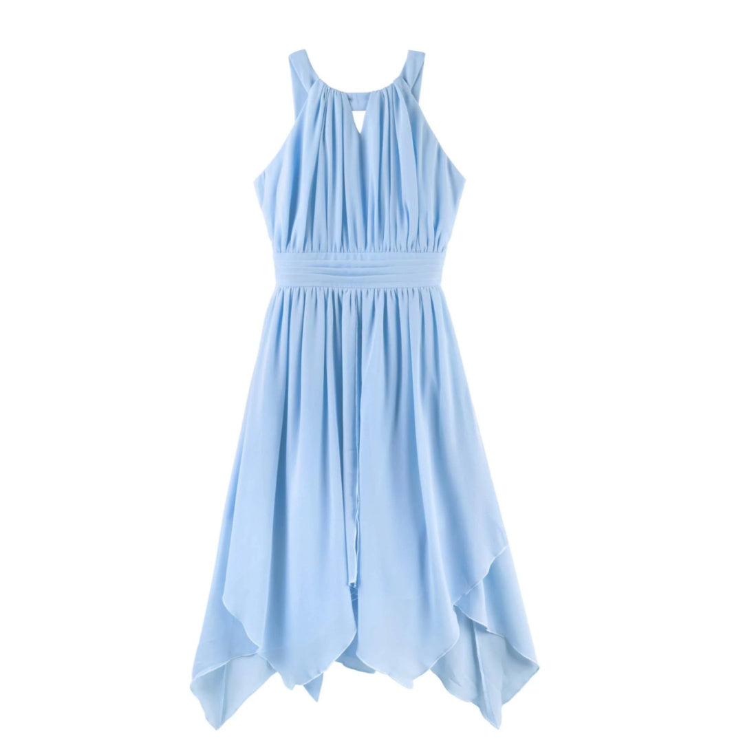 DESIGNER KIDZ ANGELENE PANELLED DRESS - BLUE
