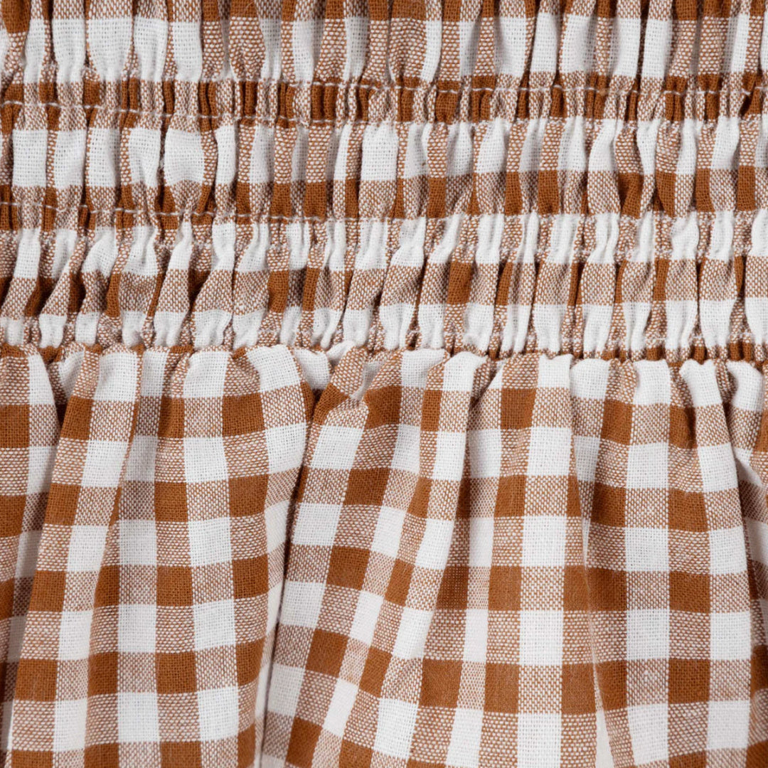 DESIGNER KIDZ GIGI GINGHAM L/S TIERED DRESS - COCO GINGHAM