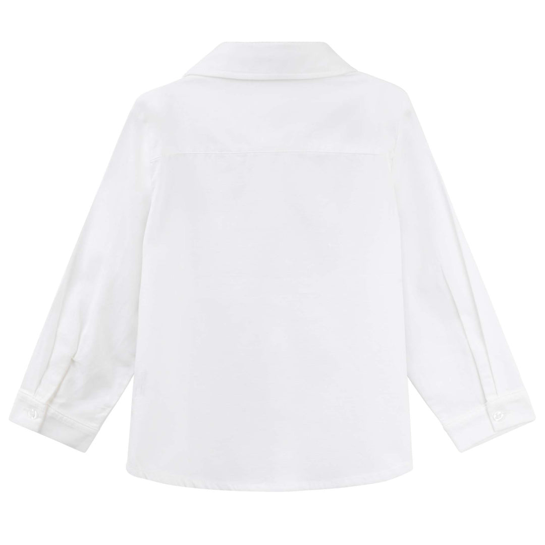 DESIGNER KIDZ BOYS JACKSON L/S FORMAL SHIRT - WHITE
