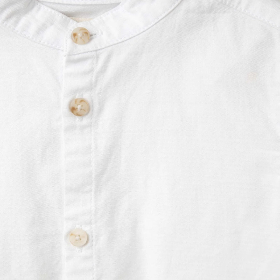 DESIGNER KIDZ BOYS LEO L/S BUTTON SHIRT - IVORY