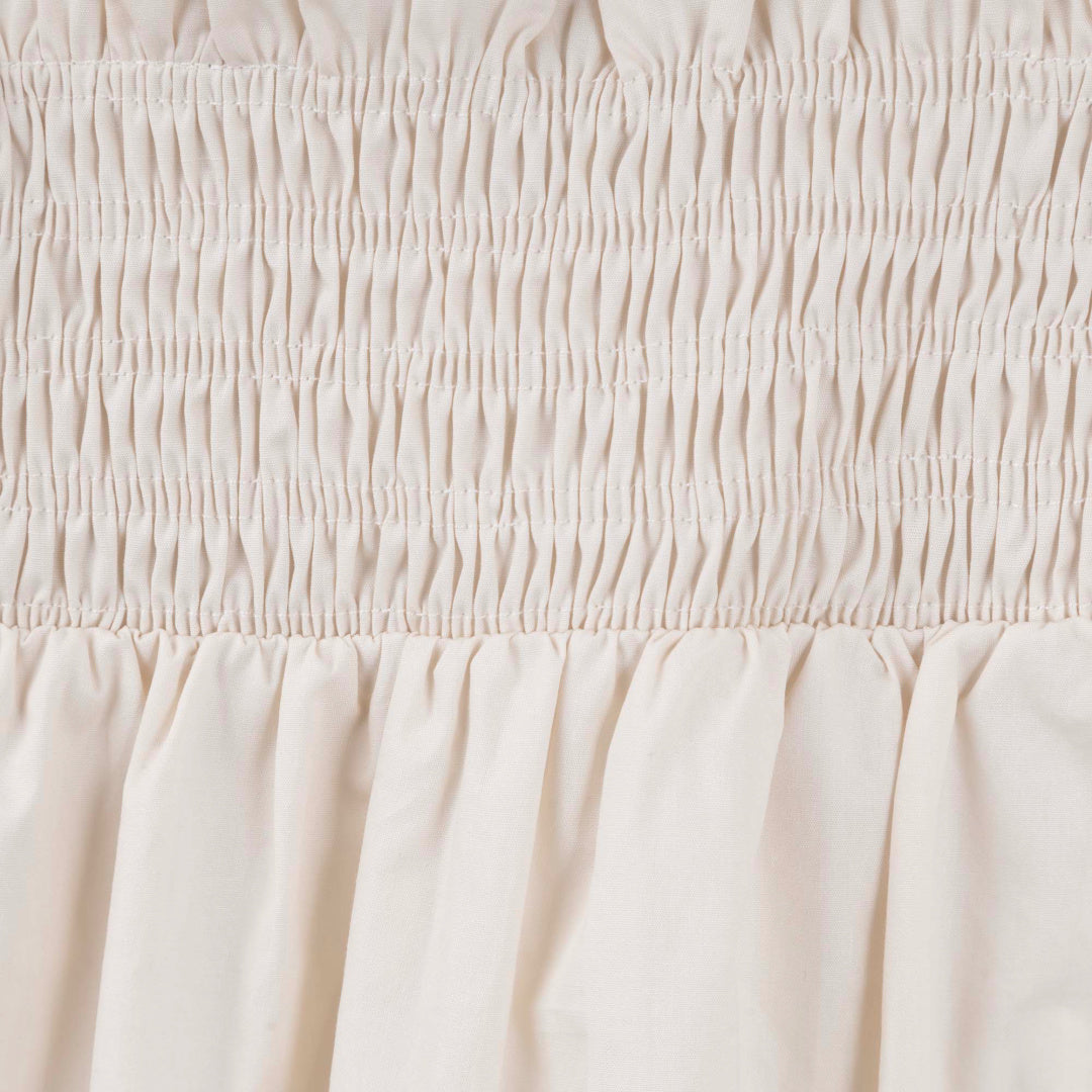 DESIGNER KIDZ LILY L/S PUFF SLEEVE ROMPER - ECRU