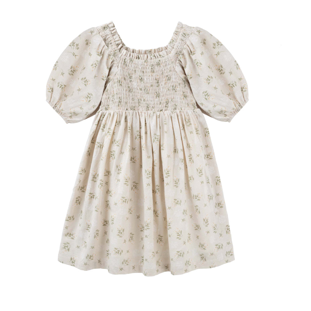 DESIGNER KIDZ THEA FLORAL PUFF SLEEVE DRESS
