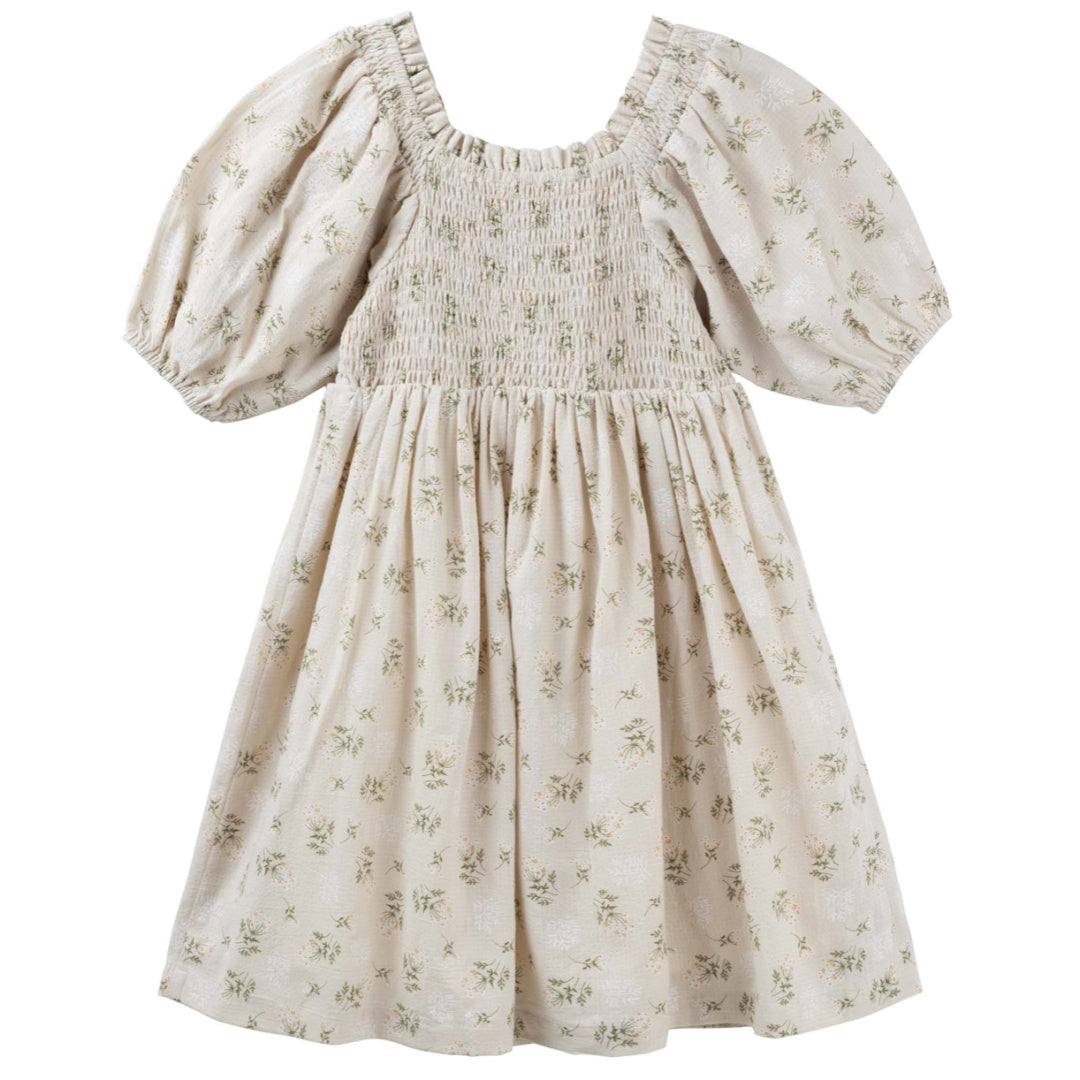 DESIGNER KIDZ THEA FLORAL PUFF SLEEVE DRESS