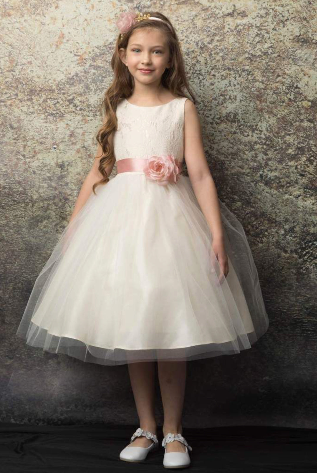 EXECUKIDS DRESS - EK82 JACQUARD IVORY