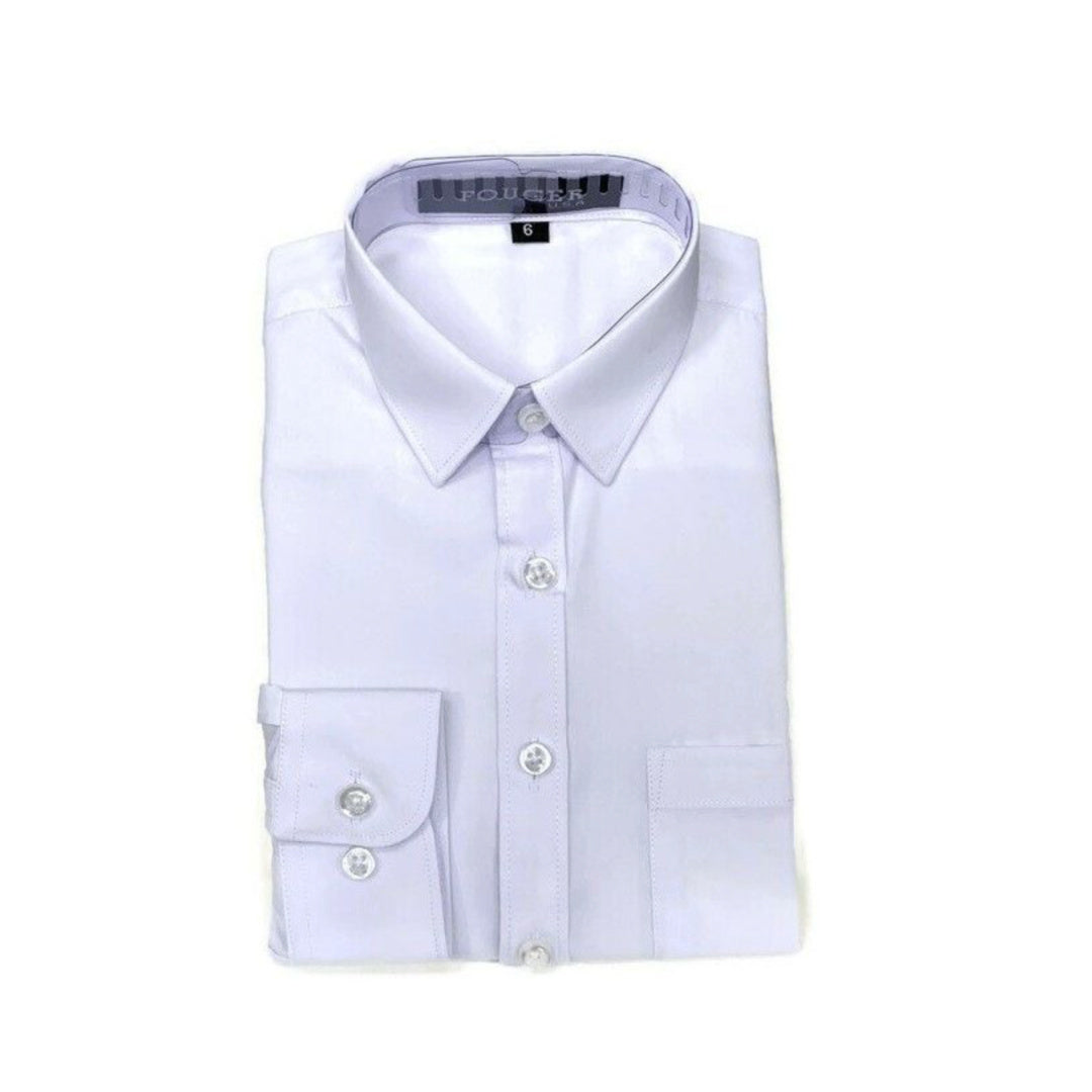 FOUGER FORMAL L/S SHIRT - WHITE
