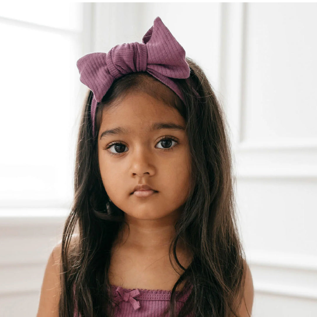 JAMIE KAY ORGANIC COTTON MODAL LILIAN HEADBAND - GRAPE