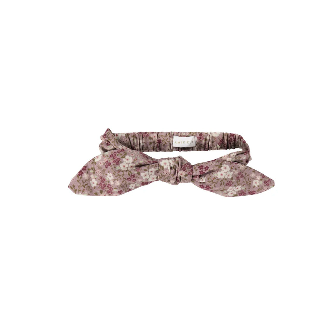 JAMIE KAY ORGANIC COTTON HEADBAND - PANSY FLORAL FAWN