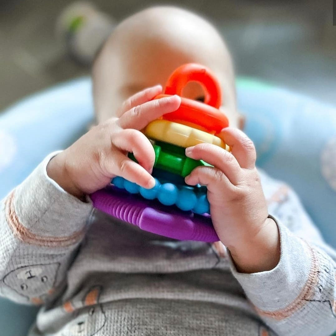 JELLYSTONE DESIGNS STACKER AND TEETHER TOY - RAINBOW