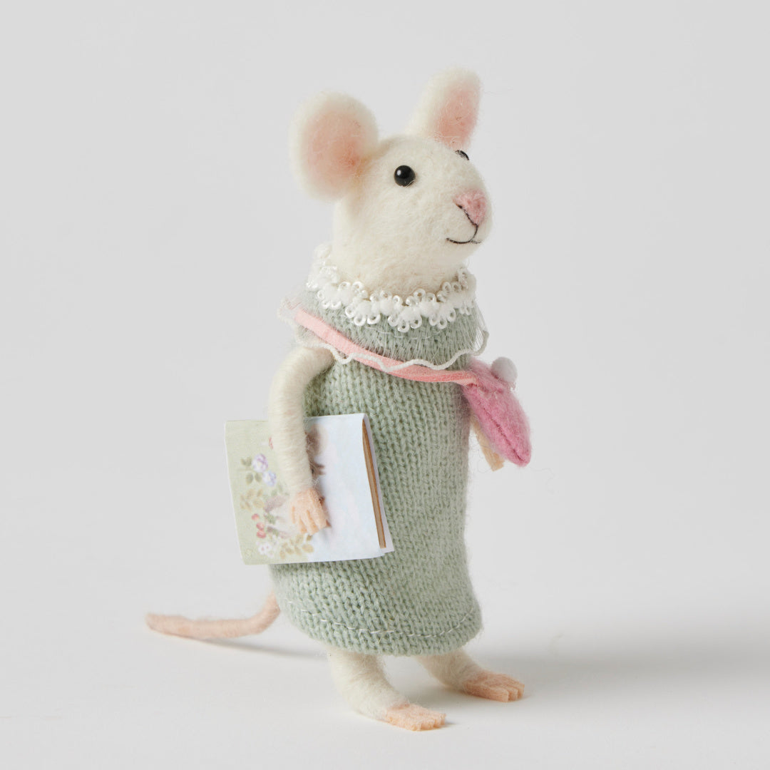 JIGGLE AND GIGGLE FELT MOUSE - AUDREY