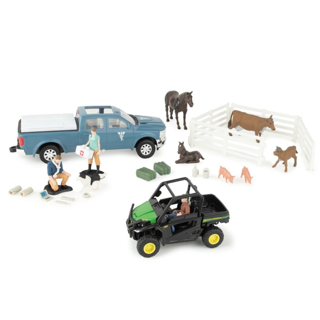 John Deere 1:32 JD On the Farm Vet Set