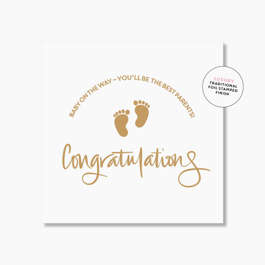 JUST SMITTEN MINI CARD - CONGRATULATIONS, BABY ON THE WAY