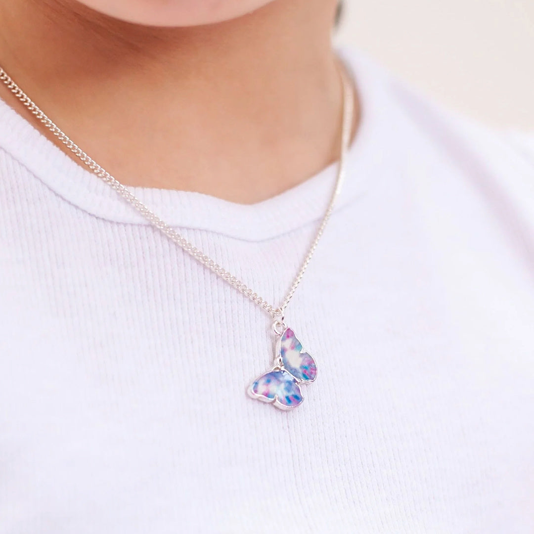 LAUREN HINKLEY PURPLE BUTTERFLY NECKLACE