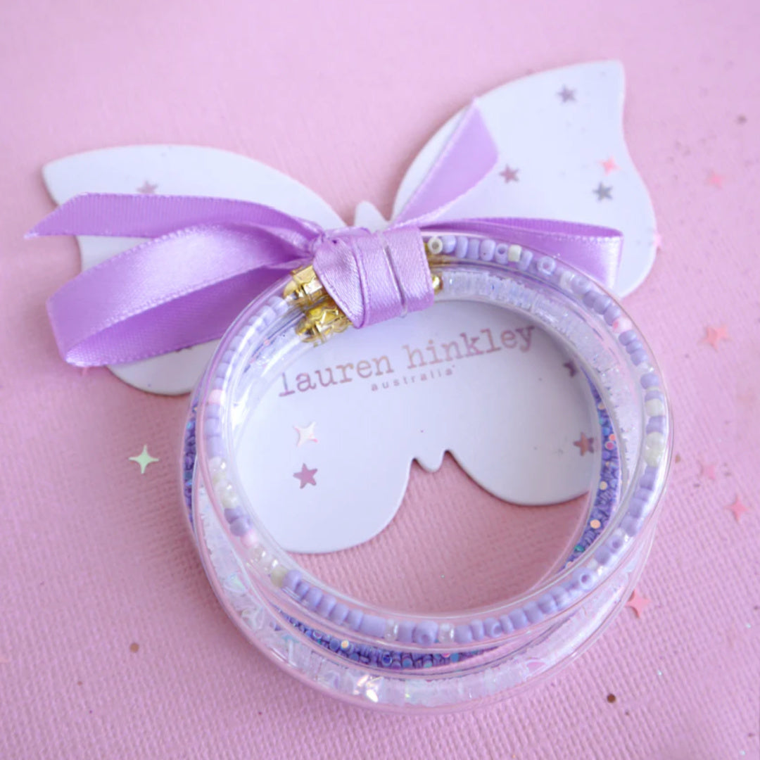 LAUREN HINKLEY MINI PURPLE GLITTER BRACELET (SMALL)