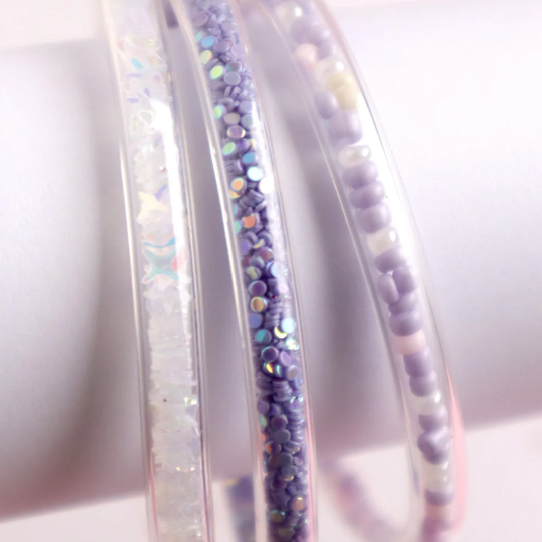 LAUREN HINKLEY MINI PURPLE GLITTER BRACELET (SMALL)