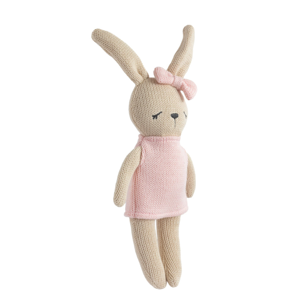 LIVING TEXTILES KNITTED ANIMAL TOY- BELLA THE BUNNY