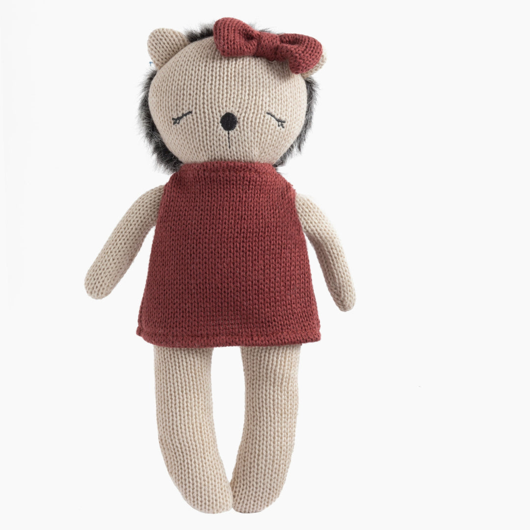 LIVING TEXTILES KNITTED ANIMAL TOY- HELEN THE HEDGEHOG