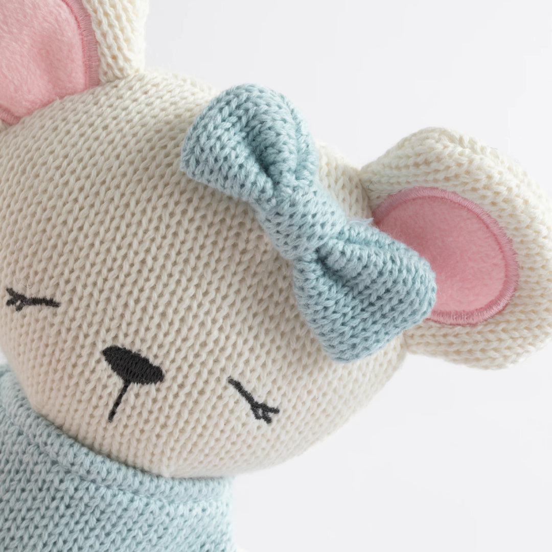 LIVING TEXTILES KNITTED ANIMAL TOY- MOLLY THE MOUSE