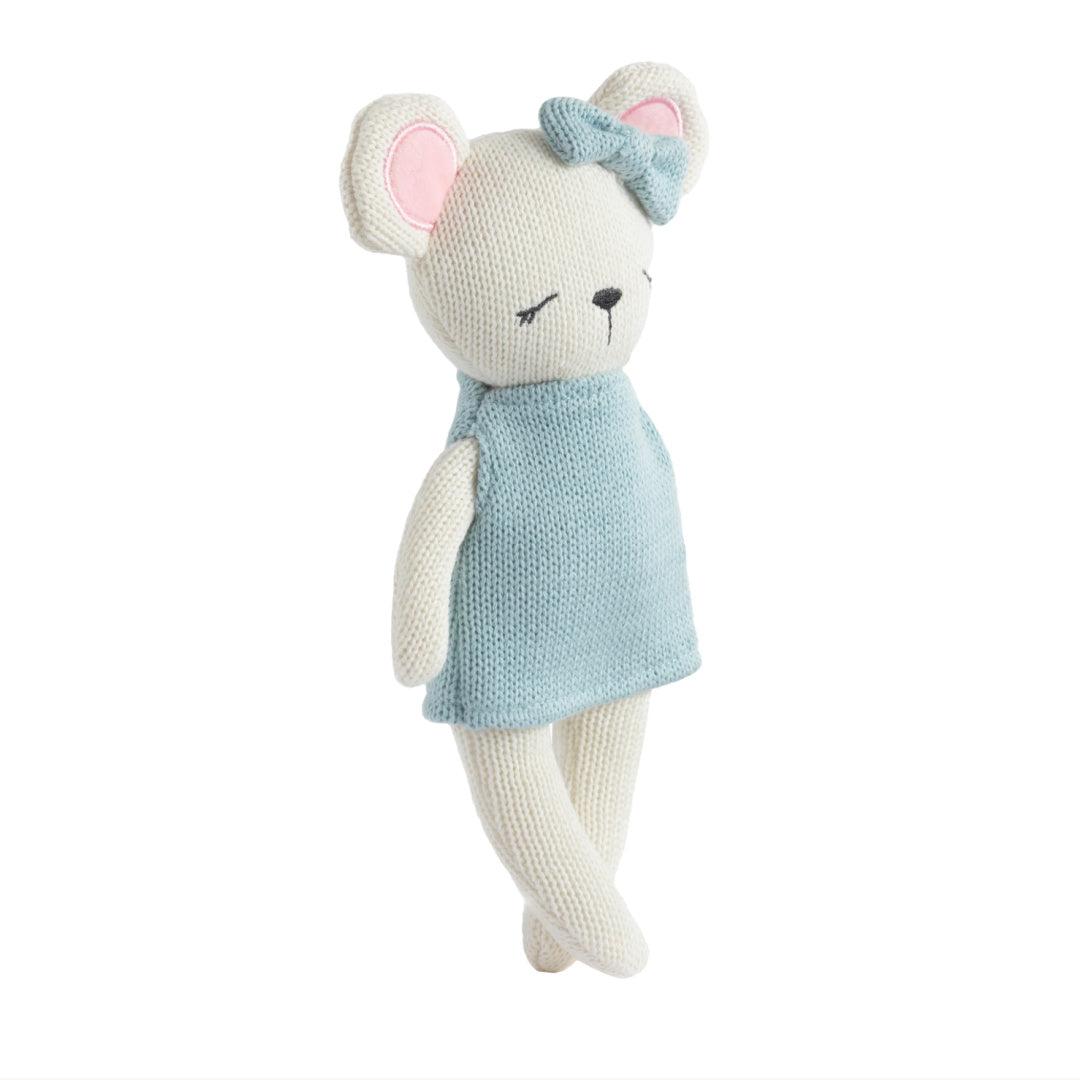 LIVING TEXTILES KNITTED ANIMAL TOY- MOLLY THE MOUSE