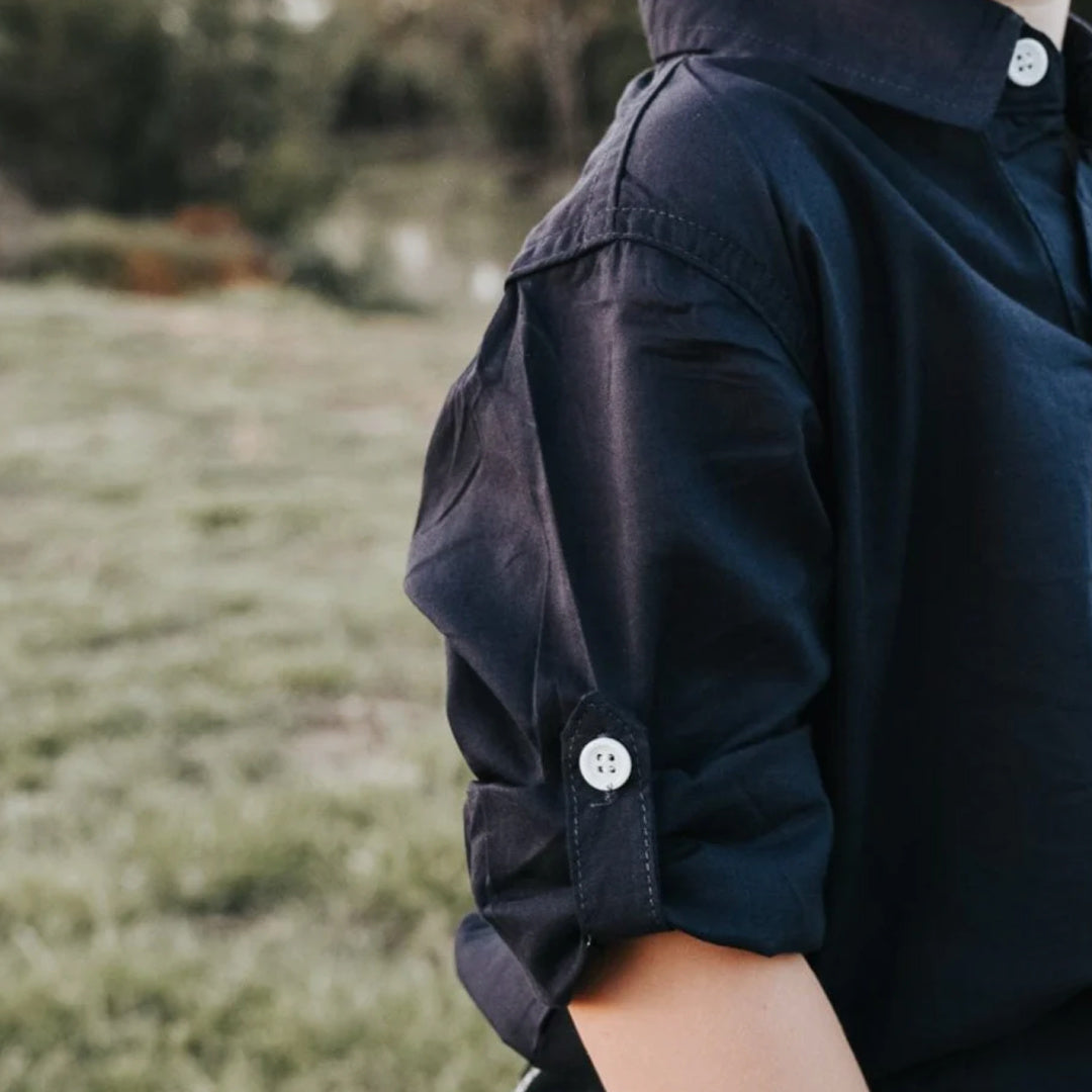 LOVE HENRY BOYS DRESS SHIRT - NAVY