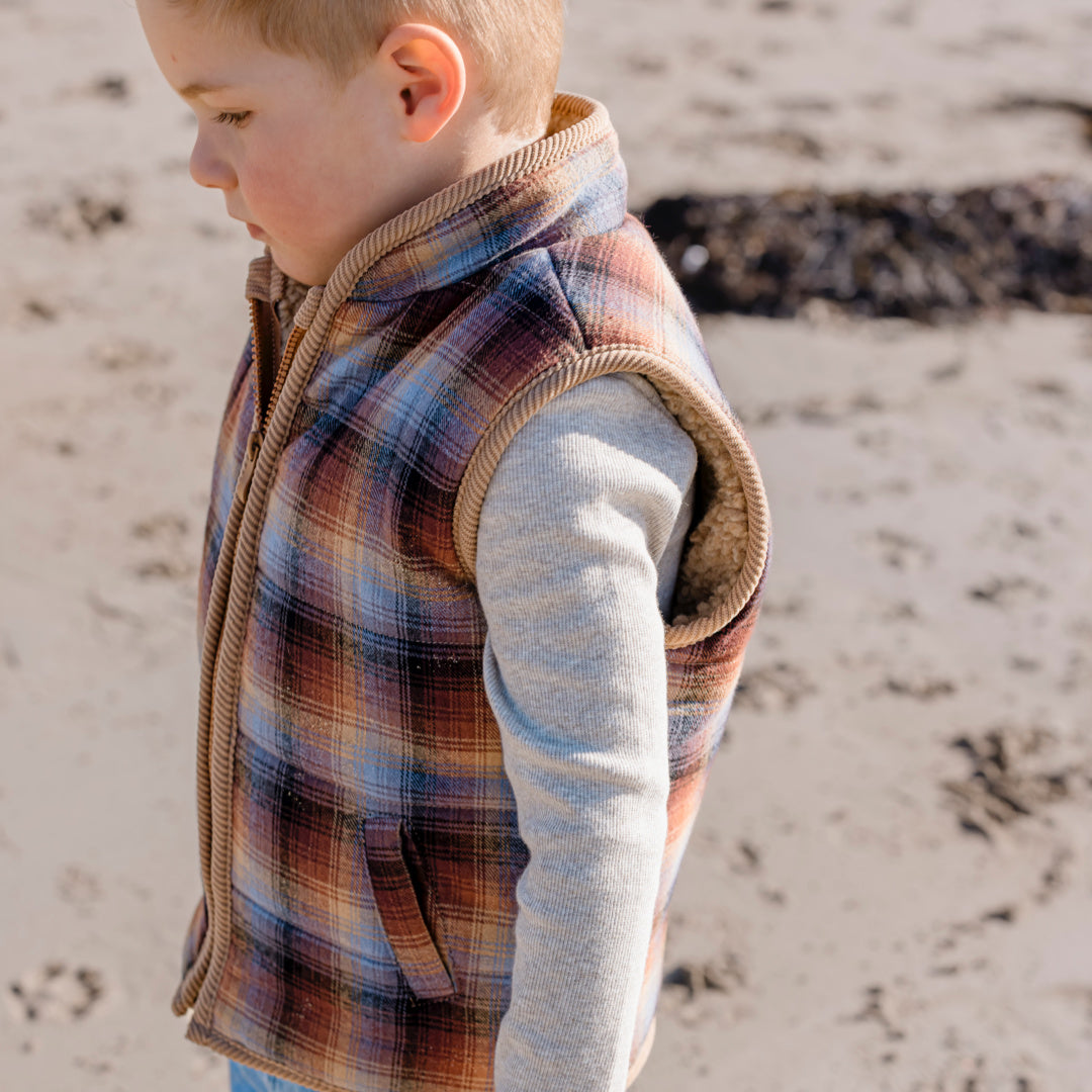 MILKY FITZROY CHECK VEST