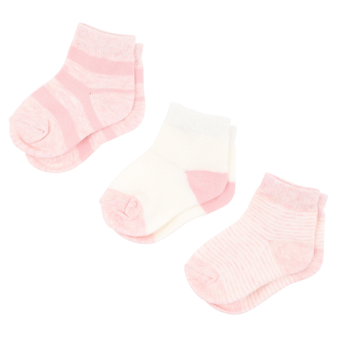 MINIHAHA 3 PK SOCKS - PINK MULTI