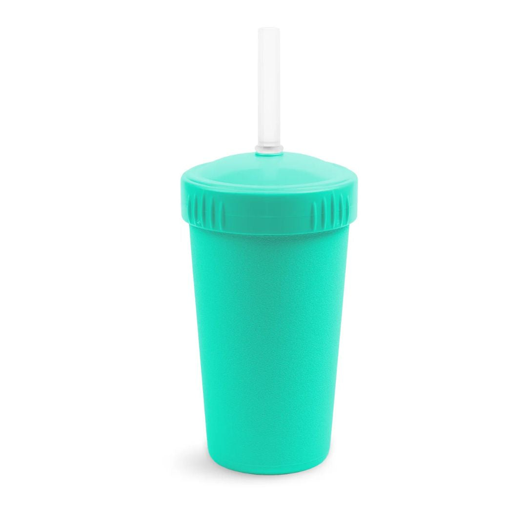 REPLAY STRAW CUP WITH REUSABLE STRAW - AQUA