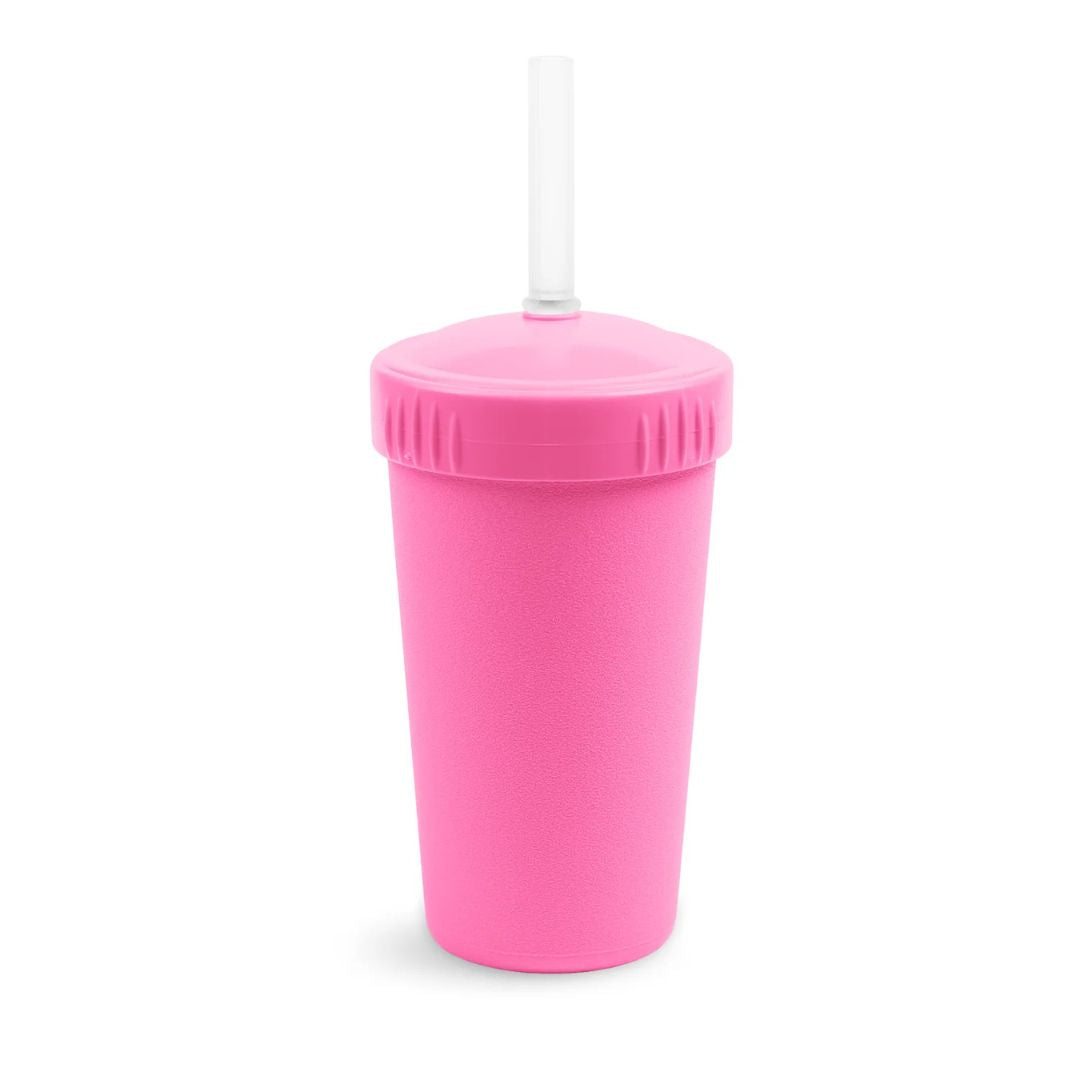 REPLAY STRAW CUP WITH REUSABLE STRAW - BRIGHT PINK