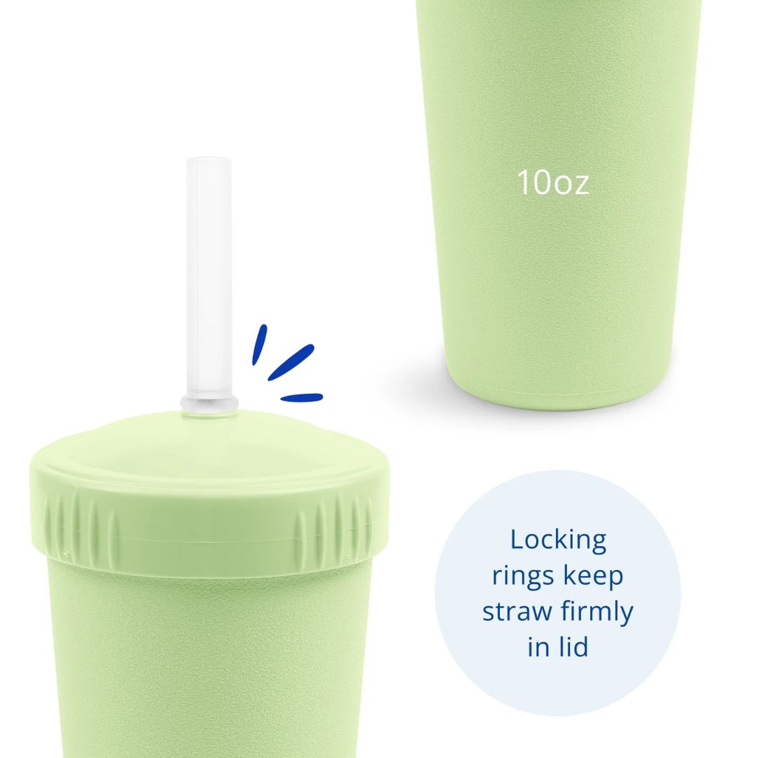 REPLAY STRAW CUP WITH REUSABLE STRAW - LEAF