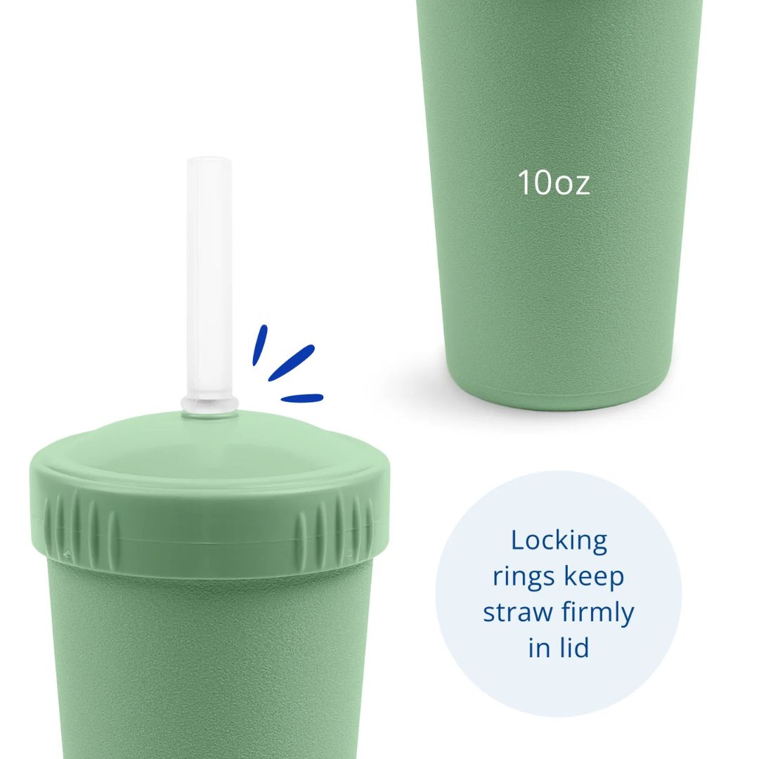 REPLAY STRAW CUP WITH REUSABLE STRAW - SAGE