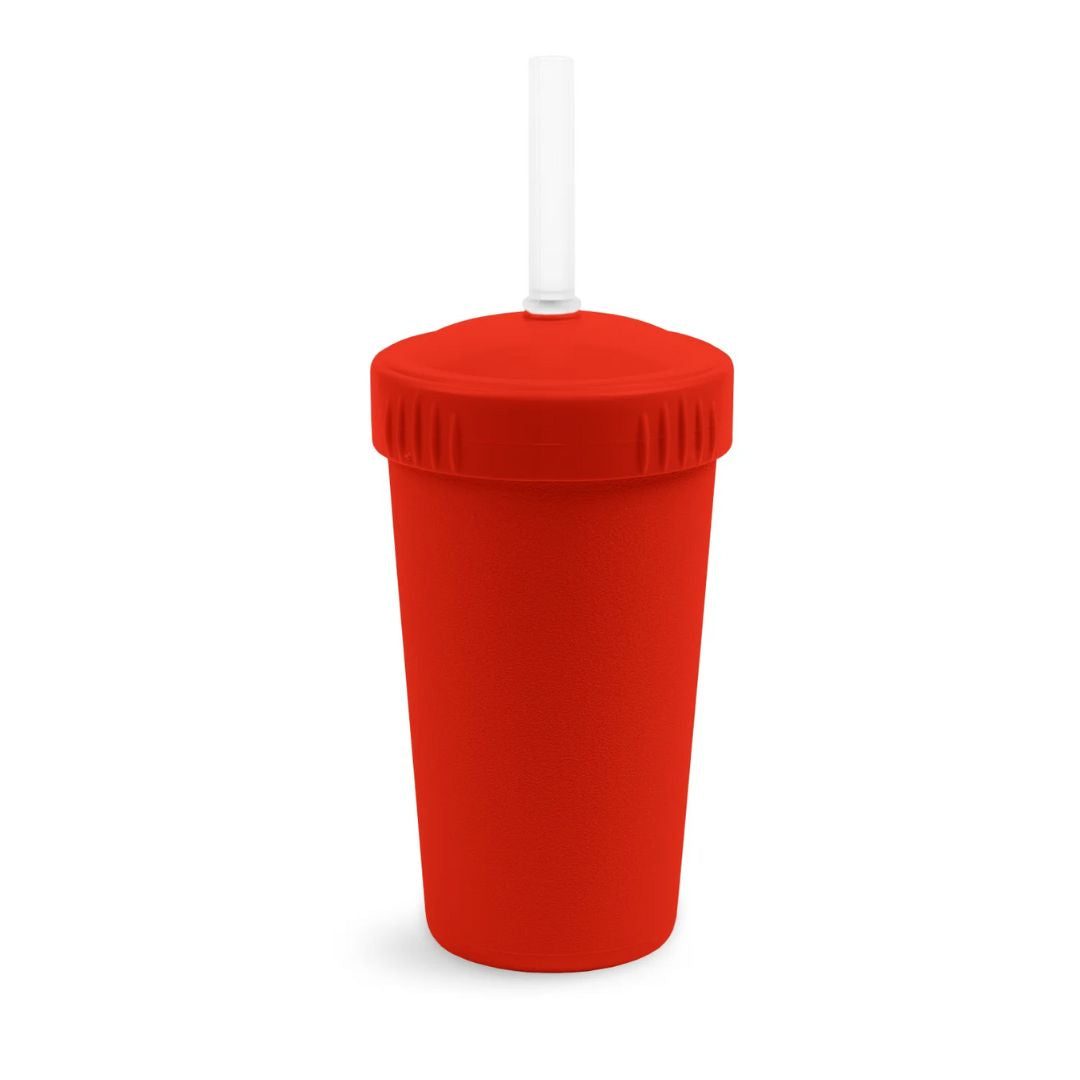 REPLAY STRAW CUP WITH REUSABLE STRAW - RED